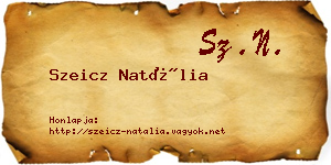 Szeicz Natália névjegykártya